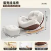 Cadeira de Balanço Casca de Ovo Sofá Preguiçoso Cadeira de Lounge Cadeira para Dormir Adulto Varanda Cadeira de Lazer para Casa Cadeira Única para Sala de Estar Preguiçosa