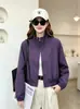 Chaqueta corta versátil con cuello alto para mujer, nuevo estilo otoño 2026, holgada y a la moda, rejuvenecedora, estilo coreano, top de manga larga moderno