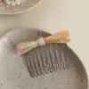 Peine para el cabello con lazo con pasador para flequillo de lazo de acetato invertido, Nuevo clip lateral elegante y moderno antideslizante para cabello roto
