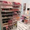 Acrílico Cosméticos Sombra de Ojos Polvera Compacta Lápiz Labial Perfume Base Cushion Esmalte de Uñas Gran Capacidad Exhibición Caja de Almacenamiento Estante
