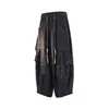 Pantalones casuales de verano para hombre, estilo chino, holgados y ligeros, pantalones cropped, pantalones tipo linterna de pierna ancha, 8X pantalones harén, L casual