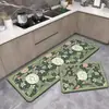 Juego de Felpudos Vintage Florales para Cocina, Impermeables, Resistentes al Aceite, Tira Larga, Resistentes a la Suciedad, Absorbentes de Agua, Antideslizantes, Limpiables con Paño, Alfombra sin Lavado
