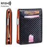 Cartera Antirrobo RFID para Hombre Minimalista Plegable 12 Tarjetas Portatarjetas de Crédito Ultradelgada Portátil Ranura para Múltiples Tarjetas Pinza para Billetes