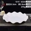 Prato redondo branco de melamina A5 imitação de porcelana prato de pétala de plástico prato para fondue buffet fast food prato prato prato de lanche