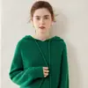 2026 Suéter de Cachemira para Mujer Otoño/Invierno con Capucha Suéter de Punto Holgado Casual para Abrigo