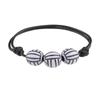 Amazon Explosions Pulsera Deportiva Softbol Fútbol Béisbol Pulsera Personalidad Simple Versátil Cuerda Tejida a Mano con Cuentas de Pelota