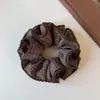 Elástico de cuadros elegante y sofisticado, nuevo accesorio para el cabello de cuatro capas estilo retro, liga elástica para coletas y moños