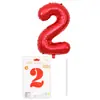 Globo de Número de Película de Aluminio de 16 pulgadas Deluxe Empaque Individual Paquete de Cartón Globo de Papel de Aluminio Decoración para Fiesta de Cumpleaños Arreglo Venta al por Mayor