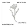 Broche de Tulipan Liso para Mujer, Elegante y de Moda, Exquisito Broche de Alta Gama para Traje y Cheongsam, Versátil: Br5870