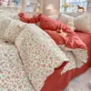 Conjunto de Quatro Peças para Dormir Puro Algodão Grau Mãe e Bebê Novo Lençol de Cama Capa de Edredom Fronha Saia de Cama para Dormitório Conjunto de Três 3 ou Quatro 4 Peças