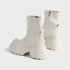 Moda Nova Outono e Inverno 2026 Versátil Tendência Influenciador Coreano Botas Elásticas Slim de Solado Grosso Aumentadoras de Altura com Bico Redondo