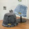 Sombrero de Cubo Vintage Casual de Moda con Letras Protector Solar Sombrero Versátil para Adelgazar la Cara para Mujeres Estilo Ins Sombrero de Cubo para Cubrir la Cara