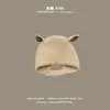 Un juego de gorro con orejeras para bebé, invierno, niños, niñas, gorro color beige, bufanda, guantes, estilo otoño e invierno, juego de tres piezas, gorro