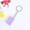 Llavero de Bloques de Construcción de Colores 2*4 Llavero Granular Colgante Personalidad Simple Adornos Colgantes Decorativos para Bolsos Regalos Pequeños