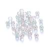 Acrílico 8-10mm contas redondas lantejoulas contas com furo reto material para miçangas DIY pulseira colar acessórios para cordão de cabelo infantil
