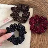Diadema pequeña de satén con lunares estilo francés, accesorio versátil para el pelo, cuerda para coleta de niña elegante, adorno para el pelo para mujer
