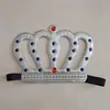 Tocados de Corona de Rey Halloween Junio 1 Día del Niño Disfraces Accesorios de Actuación Corona Brillante de Princesa Príncipe para Adultos