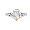 Anillo Creativo de Dedos Índice con Alas de Ángel, Anillo Abierto Ajustable Personalizado de Moda, Anillo Unisex de Alas de Plumas Cepilladas