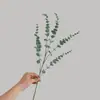Fabricante de Flor Artificial de Haste Única de Eucalipto Flor Falsa Planta Verde Atacado Decoração de Casamento Artesanato Estilo Ins Transfronteiriço