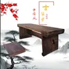 Mesa e Banco para Guqin, Mesa Portátil de Madeira Maciça Ressonante e Destacável, Mesa Tatami para Aprendizado e Performance da Arte do Chá da Cultura Chinesa Tradicional, Mesa para Caligrafia