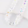 Pulsera Colgante de Pulsera de Cristal de Vidrio Multifacético con Cuentas de Bola de Flor de Lujo de 8 mm Cristales Artificiales Cuentas Sueltas Semi-Terminadas para DIY