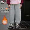 Calça Jogger Casual Grossa Forrada com Fleece para Meninas Outono e Inverno 2025 Novo Estilo para Crianças Maiores, Calças de Inverno Quentes Atacado