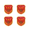 En Stock Venta al por Mayor Insignia Tejida de Oficial de Seguridad con Pasador de Cierre de Borde, Insignia Roja para Nuevos Empleados de Supervisor de Control de Humo de Fábrica