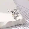 Anillo Abierto de Acero de Titanio para Mujer, Estilo Retro Francés, Celebridad de Internet, Estilo Ins, Elegante, Diseño de Nicho, Tendencia Irregular, No se Desvanece