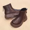 Botas estilo Martin para niños, colección otoño/invierno 2026, nuevo estilo para niños, botines cortos de estilo británico para niños, forradas de felpa, a la moda, adecuadas para primavera y otoño