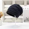 Chapéu de Tricô Casual Novo Fs Etiqueta de Clipe Outono e Inverno Masculino para Exterior à Prova de Vento e Frio Chapéu Quente com Forro de Lã Proteção para Orelhas Chapéu de Gorro