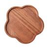 Plato de Cena de Madera con Forma de Pétalo Bandeja de Ébano Plato Pequeño para Fruta y Pan Plato de Madera para el Hogar Plato de Postre de Madera Japonés