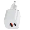 Cargador dual de 20W Mini PD Volumen Pequeño Cargador PD dual de puerto A + C Cargador dual de puerto PD + QC3.0