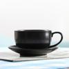 Taza vintage vintage Taza de café de cerámica cruda estilo japonés Juego de taza y platillo de café para té de la tarde de cerámica estilo europeo