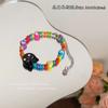 Pulsera Coreana de Cuentas de Color Pulsera Nicho de Flores Diseño Pulsera de Dopamina Estilo Personalizado Versátil Joyería Tejida