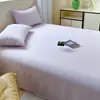 Juego de Sábana Individual de Color Sólido Lyocell Tencel de Verano Clase A, Estilo Nuevo, Juego de Ropa de Cama Refrigerante de Seda de Hielo con Funda de Almohada, Juego de Tres Piezas