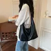 Bolsa Tote de Couro Macio Estilo Novo 2026 para Mulheres, Bolsa de Ombro Fashionável de Grande Capacidade para o Dia a Dia, Bolsa Simples Casual de Ombro, Bolsa de Mão