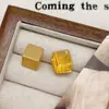 Pendientes de diseño nicho europeo y americano, irregulares, con circonita, cepillados, geométricos, cepillados, chapados en oro real, pendientes con sentido de diseño nicho