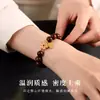 Série Flor de Pessegueiro Contas Budistas de Sândalo Verde Fio Único Novo Design Estilo Chinês Elegante Versátil Coleção de Sândalo Pulseira Estilo Chinês Atacado
