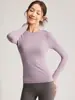 Roupas de Yoga Outono Inverno Manga Longa Feminino Slim Fit Secagem Rápida Top Esportivo para Ciclismo ao Ar Livre Roupas para Treinamento Abrangente Fitness Top