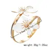Pulsera de Metal con Flor de Esmalte, Moda Transfronteriza Europea y Americana Personalizada, Anillo de Brazo Femenino Exquisito de Lujo Ligero