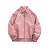 Chaqueta de PU estilo americano con solapa para hombre, moderna colección de otoño 2026, corte holgado, adecuada para parejas, estilo workwear, chaqueta de cuero, chaqueta de béisbol