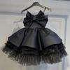 Vestido Negro de Tirantes para Niñas Transfronterizo Vestido de Pasarela Vestido de Princesa Vestido Tutú con Forma para Foto de Fiesta de Cumpleaños Infantil