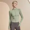 Chaqueta de cremallera de secado rápido para fitness, chaqueta deportiva de yoga para mujer, top de manga larga, alta elasticidad, cómoda, para entrenamiento diario