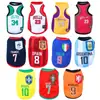 Colete de fã espanhol roupas de pet colete para cães e gatos roupas para cães vestuário para cães suprimentos para gatos vestuário