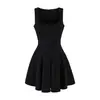 Vestido de Verão 2026 Novo Estilo Acinturado Estilo Francês, Saia Evasê, Temperamento Puro e Sedutor, Vestido Estilo Colete, Vestido Curto de Aniversário para Jovens