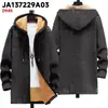 Chaqueta de Estilo Nuevo con Elementos de Patrón Multicolor Cierre de Cremallera B15 Cárdigan con Capucha Abrigo Grueso de Invierno de Felpa de Algodón con Forro Amarillo