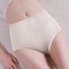 Roupa Íntima Transfronteiriça Feminina Cintura Alta Controle de Barriga Tamanho Grande Cor Sólida Virilha Antibacteriana Calcinhas Femininas Sem Costura Simples Shorts Europeus e Americanos