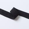 En stock banda elástica envolvente de borde de hilo blanco y negro costilla gruesa dobladillo de puño de chamarra plegable tira enrollable de borde