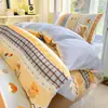 Nuevo juego de ropa de cama de algodón modelo 2026 para dormitorios universitarios, sábana y funda de edredón de algodón puro para cama individual en dormitorio