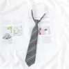 Conjunto de Corbata Gris para Pareja Decoración de Camisa Perezoso Sin Corbata Estilo Estudiante Universitario Accesorios de Pajarita Japonesa JK